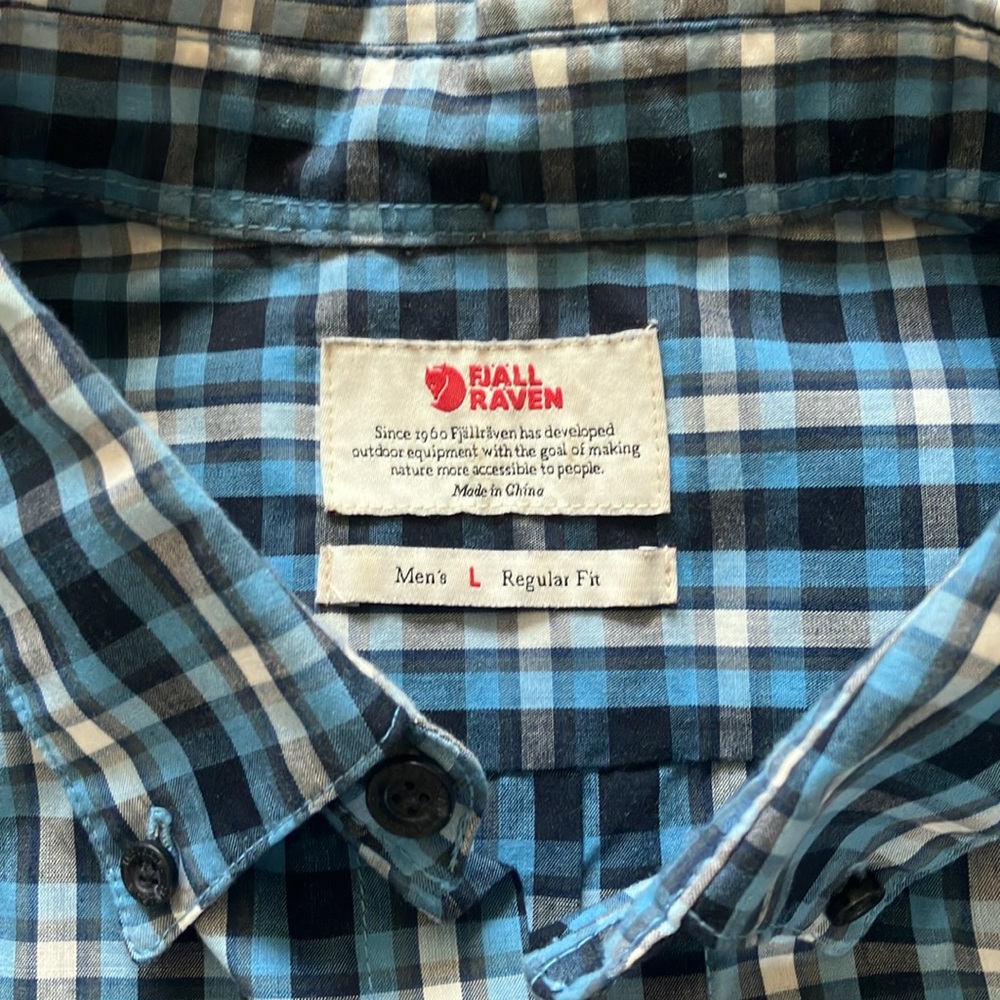 Fjallraven Blue Casual Button Down Shirt